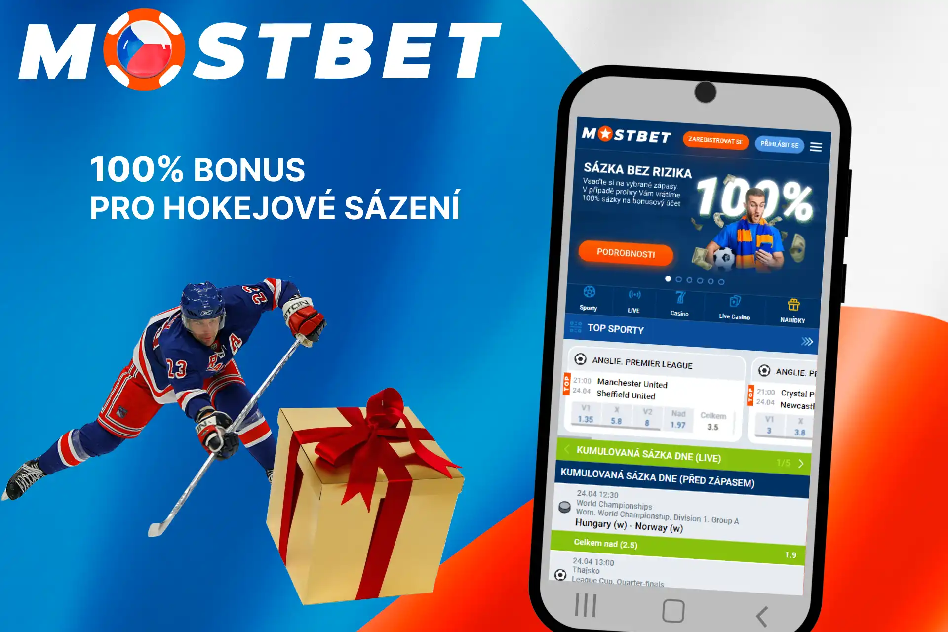 Sázejte na hokej na Mostbet a získejte uvítací bonus