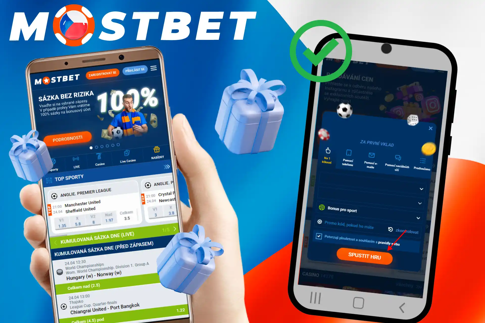 Zaregistrujte se a získejte uvítací bonus od Mostbet