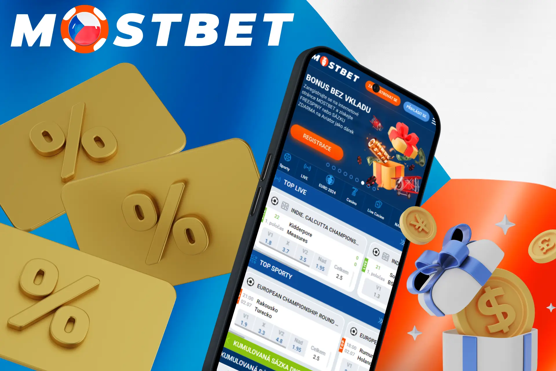 O bónus sem depósito do Mostbet Casino Czech Republic dá-lhe a oportunidade de começar a jogar sem um depósito